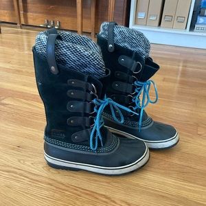 Sorel Joan of Arctic Tall Boots Turquoise And Black